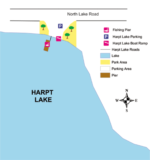 Map of Harpt Lake