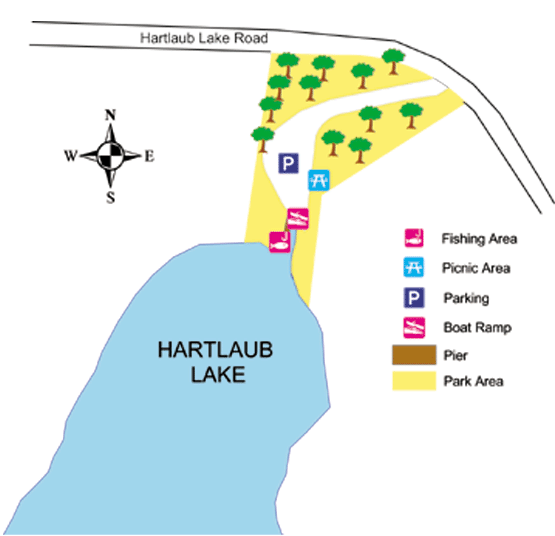 Map of Hartlaub Lake