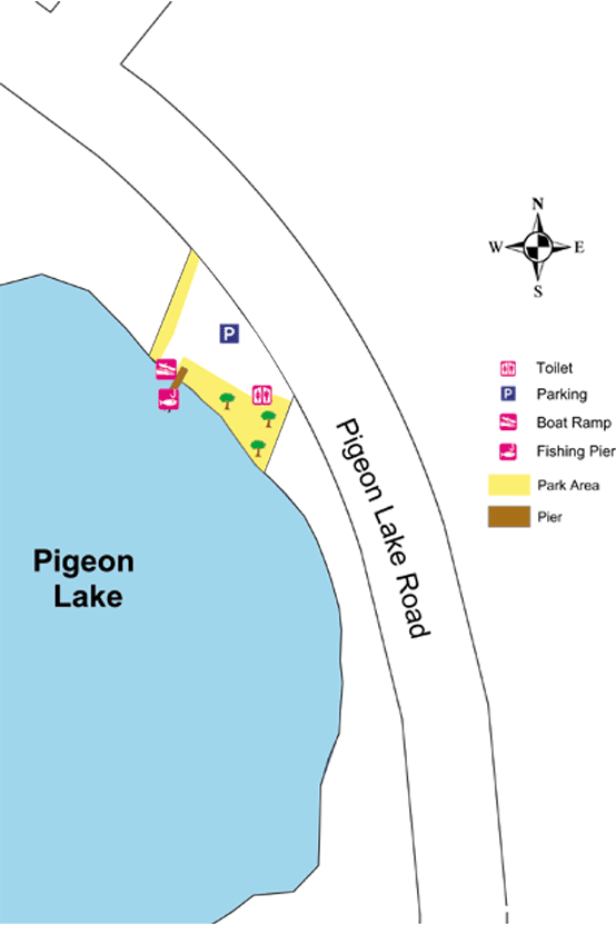 Map of Pigeon Lake
