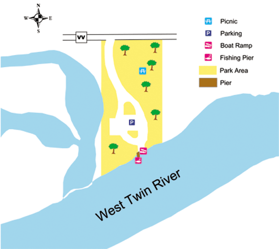 Map of West Twin River