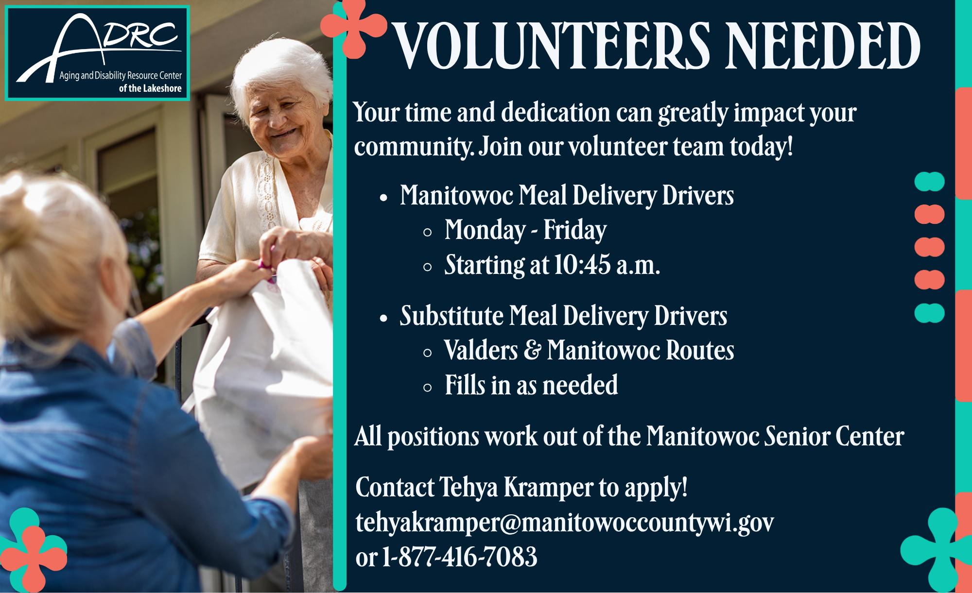 advertisement for volunteers describing the need and time requirements